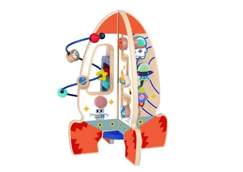 Foguete de Atividades em Madeira - Tooky Toy