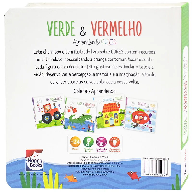 Aprendendo... Cores VERDE & VERMELHO - Happy Books