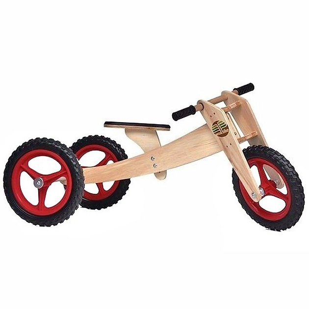 Bicicleta de equilíbrio Woodbike 3em1 (Verde) - 1 a 5 anos