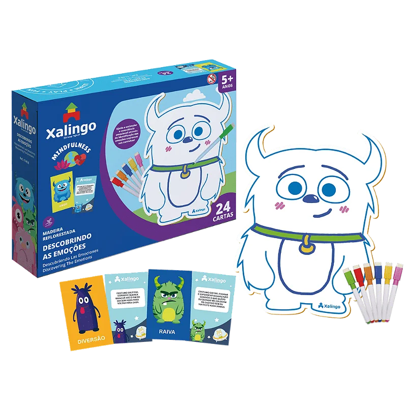 Quadro para Colorir Descobrindo as Emoções - Xalingo Brinquedos