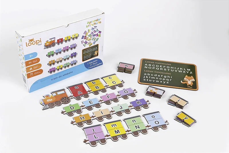 Desvende o ABC com o Jogo Trem do Alfabeto - Loopi Toys