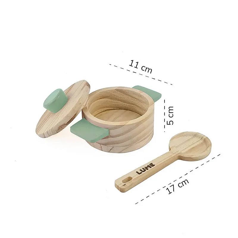 Minicozinha - Panela e Colher de Pau (VERDE): Brincadeira de Faz de Conta com Estilo e Qualidade!