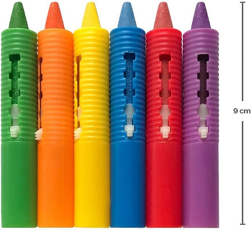 Giz de Banho Risque e Apague 6 Cores Buba - Tornando o Banho uma Diversão Criativa!