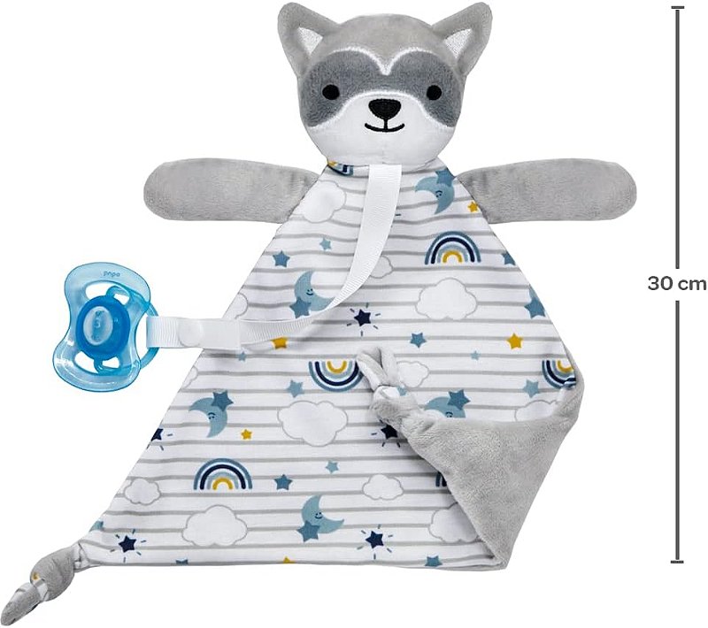 Naninha Guaxinim CINZA – Aconchego e Companhia para o Soninho do Bebê - Buba