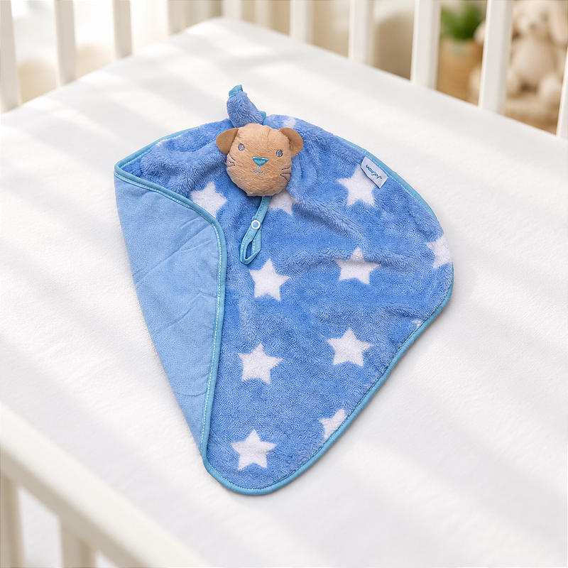Naninha De Microfibra Estrela AZUL Baby Joy – Conforto e Aconchego para os Momentos de Sono