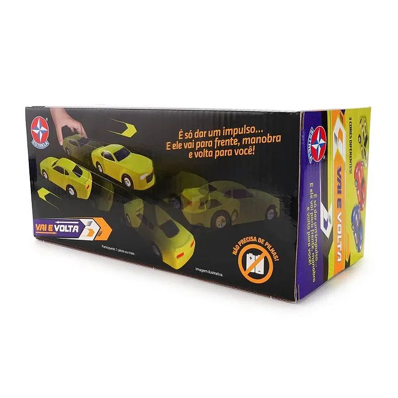 Carro Vai e Volta Esportivo Amarelo - Estrela