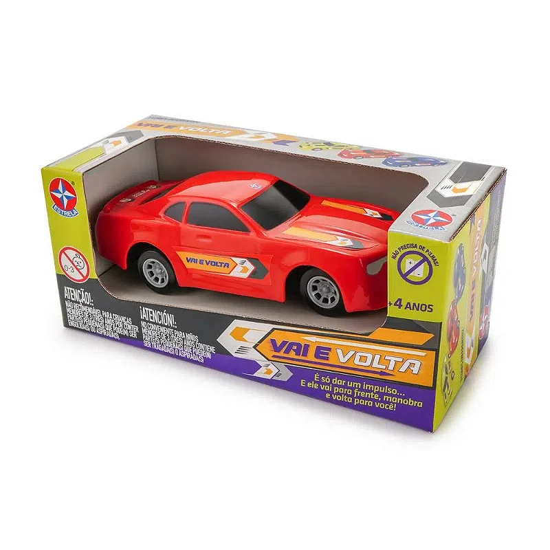Carro Vai e Volta Esportivo Vermelho - Estrela