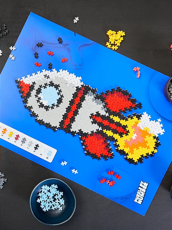 Quebra-cabeça Puzzle by Numbers - Rocket: Construa Seu Próprio Foguete Espacial!