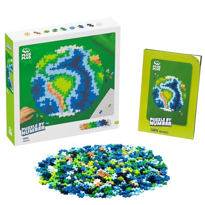 PlusPlus Puzzle By Numbers Planeta com 800 peças: Explore a Criatividade Infinita!