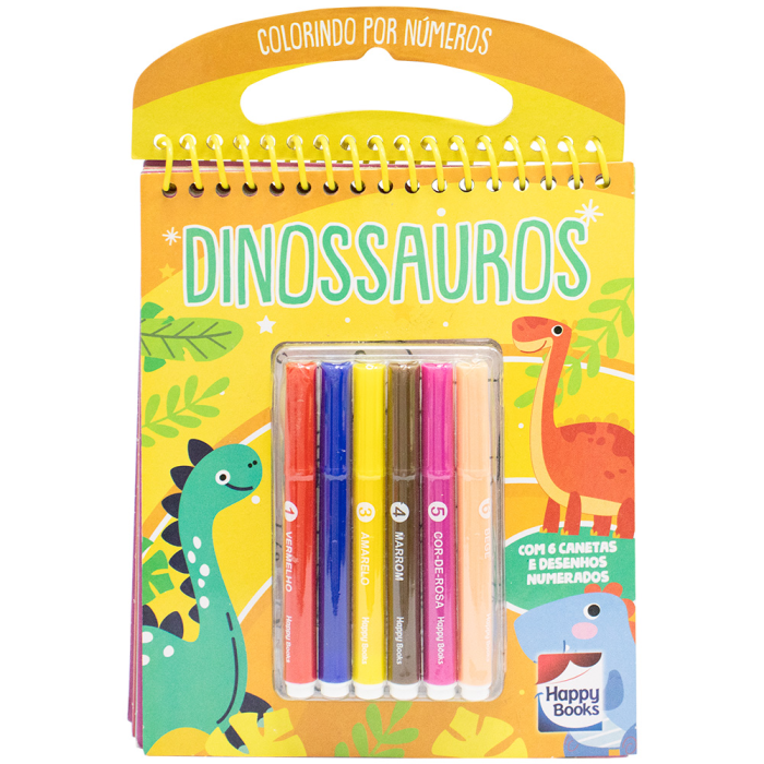 Colorindo por Números: Dinossauros da Mammoth World - Happy Books