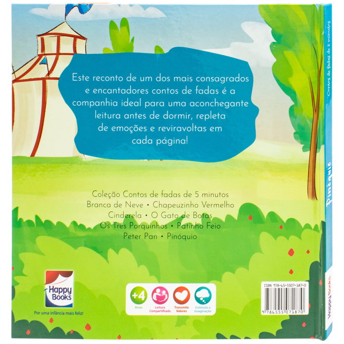 Contos de Fadas de 5 Minutos: Pinóquio da Little Pearl Books - Happy Books