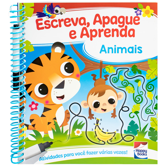Escreva, Apague e Aprenda: Animais da Curious Universe UK - Happy Books