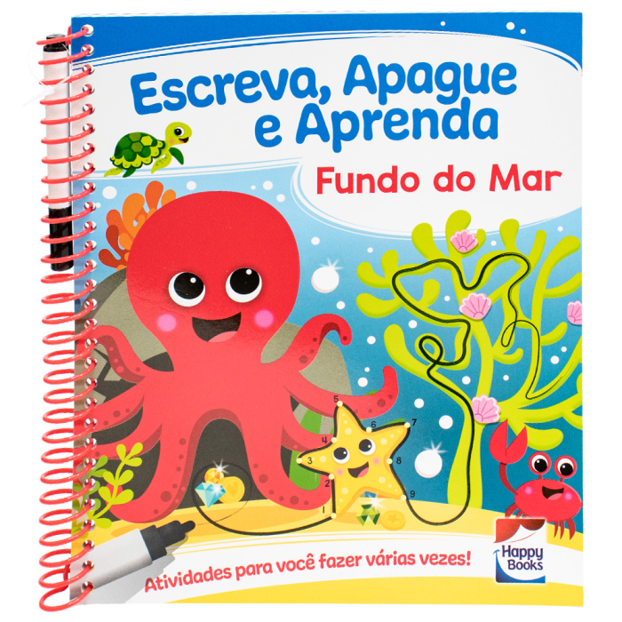 Escreva, Apague e Aprenda: Fundo do Mar da Curious Universe UK - Happy Books