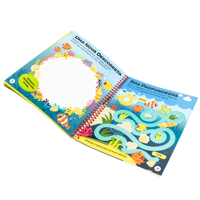 Escreva, Apague e Aprenda: Fundo do Mar da Curious Universe UK - Happy Books