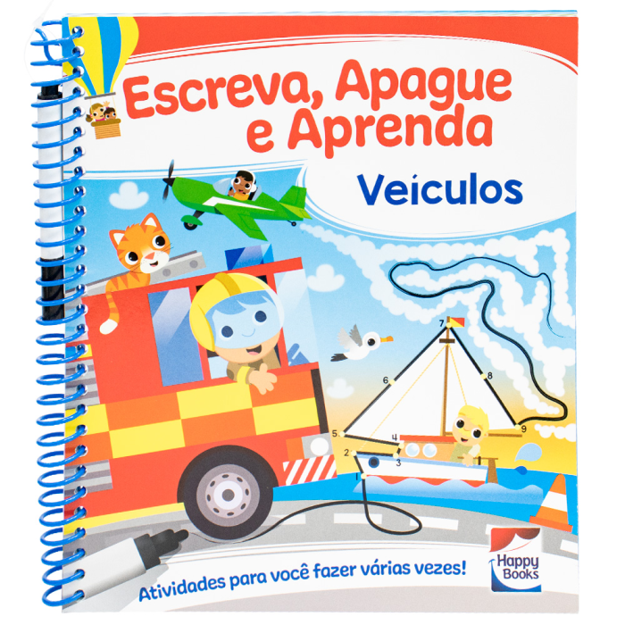 Escreva, Apague e Aprenda: Veículos da Curious Universe UK - Happy Books