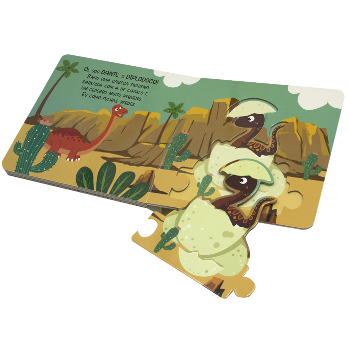 Leia, Encaixe & Brinque: Dinossauros da Mammoth World - Happy Books