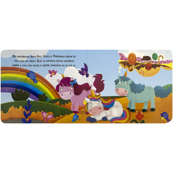 Ler & Brincar: Os Unicórnios e a Ilha dos Doces da Mammoth World - Happy Books