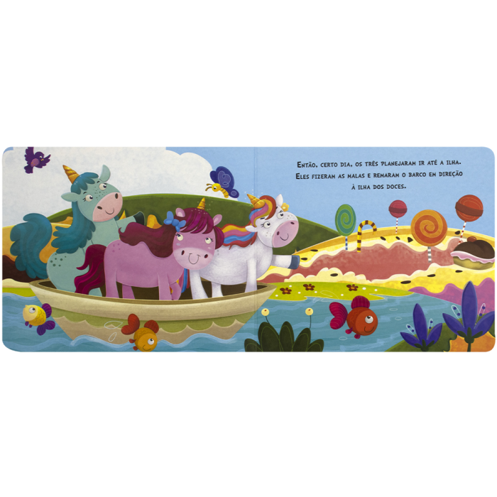 Ler & Brincar: Os Unicórnios e a Ilha dos Doces da Mammoth World - Happy Books