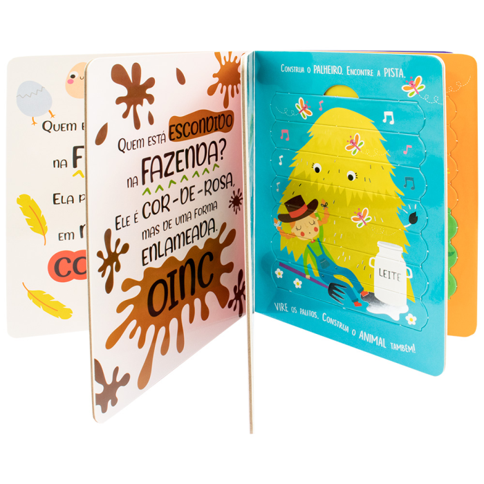 Livro Quebra-cabeça Palito: Conheça a Fazenda - Happy Books
