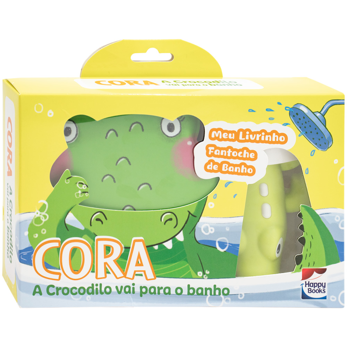 Meu Livrinho Fantoche de Banho: Cora, a Crocodilo vai para o Banho - Happy Books