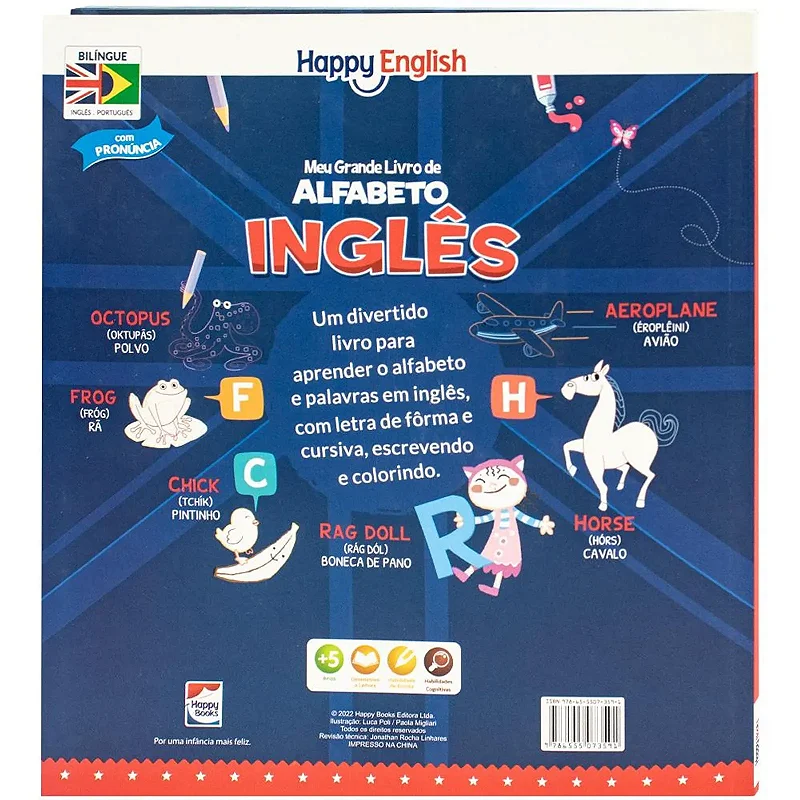 Happy English: Meu Grande Livro do Alfabeto em Inglês - Happy Books