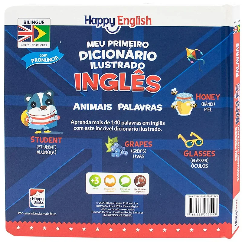 Happy English: Meu Primeiro Dicionário Ilustrado - Palavras - Happy Books