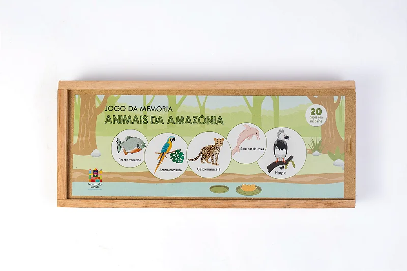 Jogo da Memória - Animais da Amazônia - Fabrika dos Sonhos