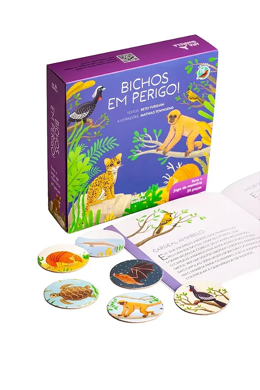 Bichos em Perigo – Livro + Jogo da Memória - Araquarela