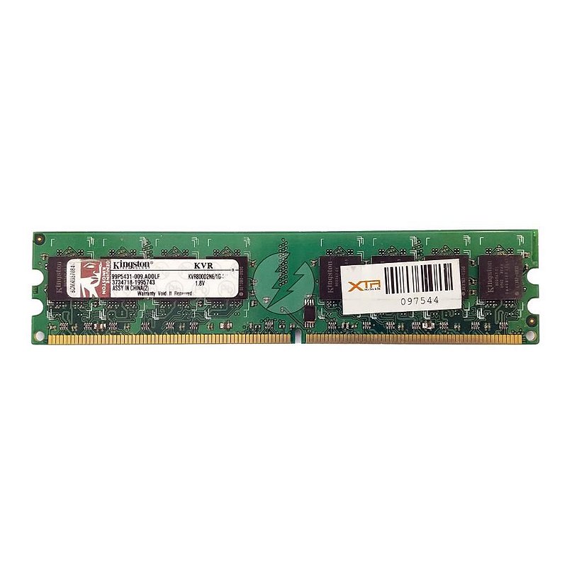 Memória Ram Kingston Kvr800d2n6/1g-sp: DDR2 1GB, 800, UDIMM - ShockTI ...