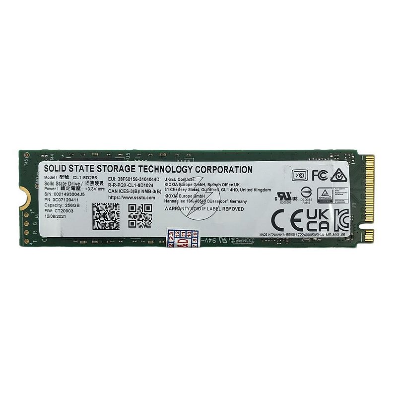 SSD 256GB, M.2 Nvme, 256Gb: CL1-8D256 3C07120411 CT20903 - ShockTI