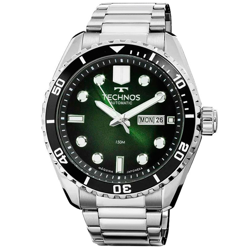 Relógio Technos Masculino Automático Diver 8205OX/1V - Meiry Joias Relógio Technos Masculino Automático Diver 8205OX/1V - Meiry Joias