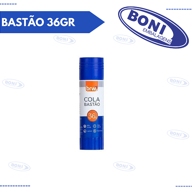 COLA EM BASTÃO 36GR BRW - Boni Embalagens