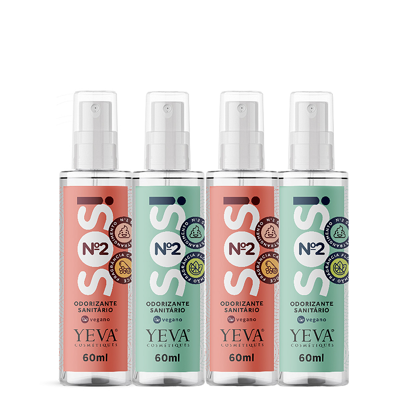 KIT SOS Nº2 60ml - 2un Flor de Limão + 2un Canela Doce - YEVA