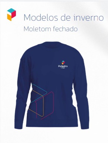 Moletom fechado sem gorro Poliedro