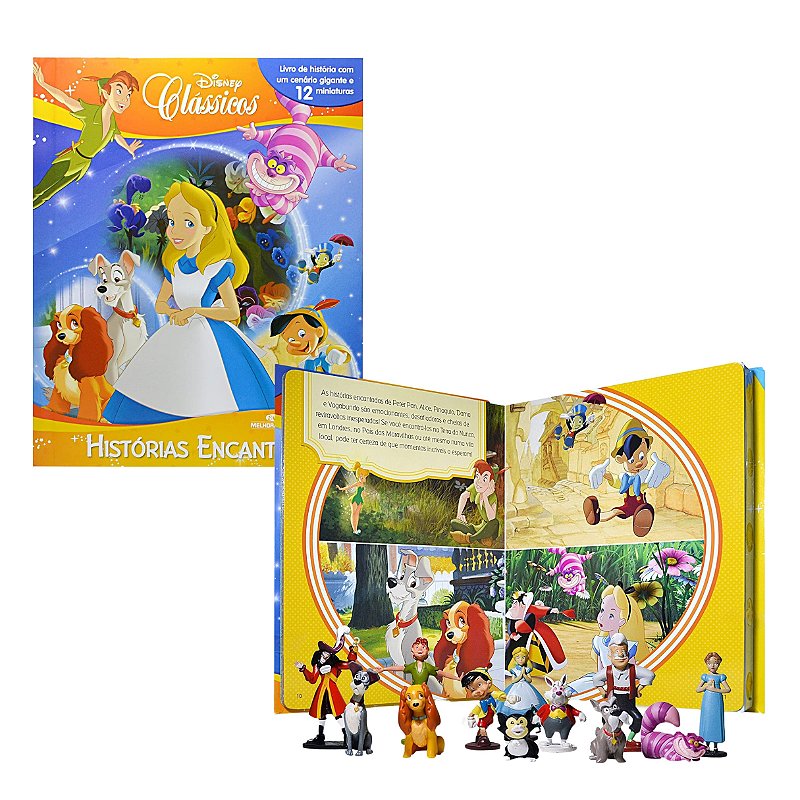 Livro com Miniaturas: Clássicos Disney Histórias Encantadas