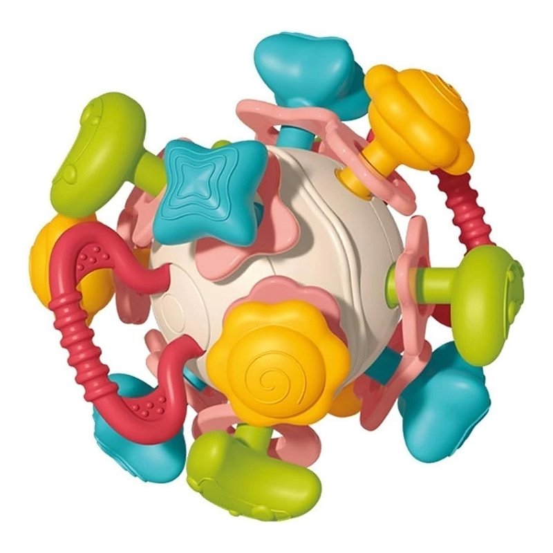 Chocalho Educativo Multissensorial 4 em 1 Bola Divertida ZP01312