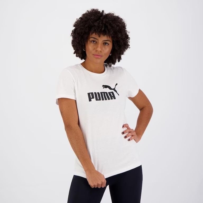 Camiseta Puma Manga Curta Essentials Logo Tee - Feminina - RF COMPANY