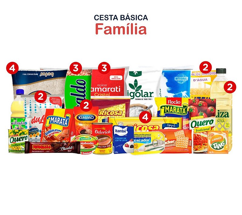 Cesta Básica Família- 37 volumes | Araújo Cestas - Araujo Cestas
