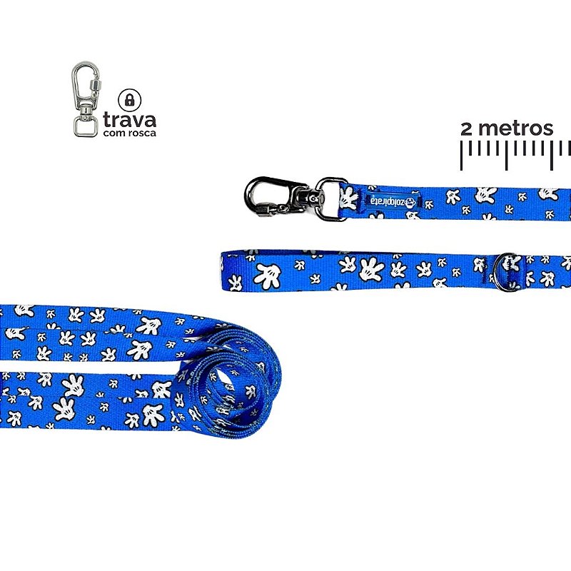 Guia Longa 2 metros para cachorros Mouse