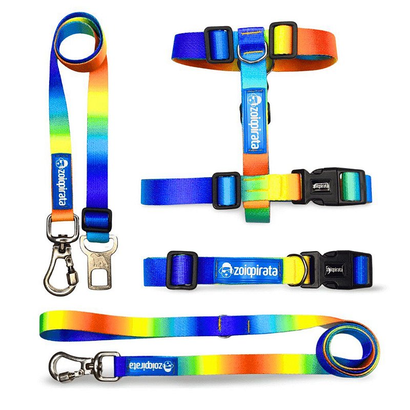 Kit 4 peças Passeio completo para cachorros Happy