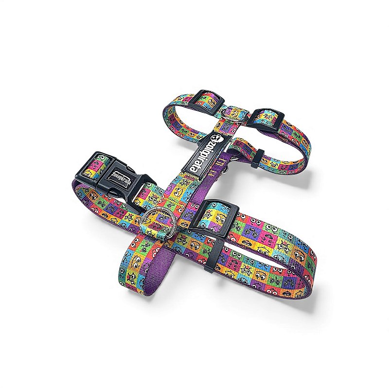 Peitoral H antipuxão para cachorros Emoji