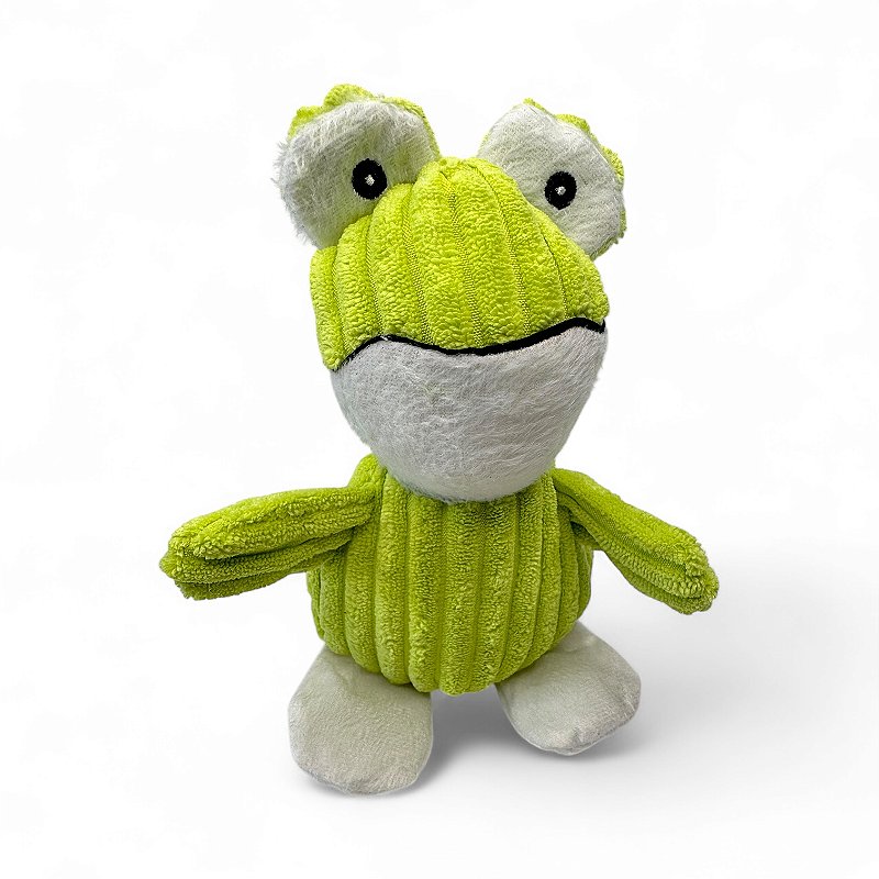 Brinquedo de Pelúcia Sapo com Apito para Cachorro