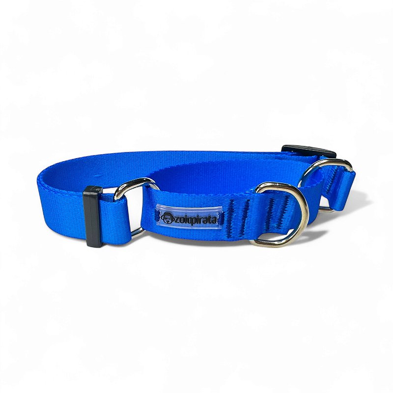 Coleira Martingale Antifuga para cachorros Azul Royal