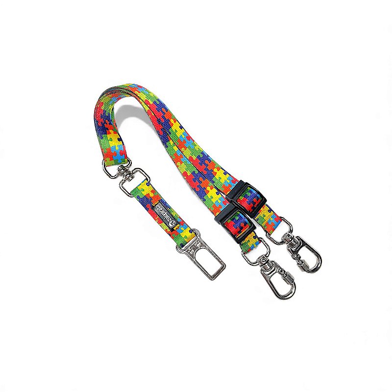 Cinto de Segurança Duplo para cachorros Quebra-Cabeça Autismo Suporte Emocional