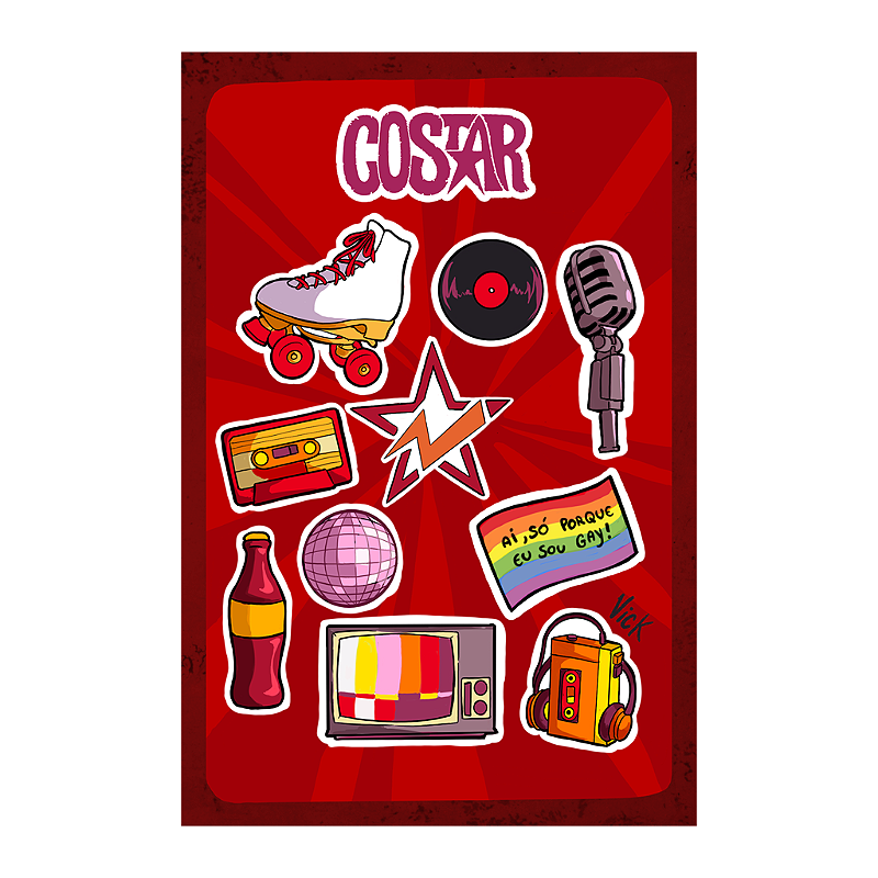 11. Cartela de Adesivos Retrô- CoST4R