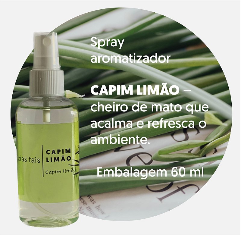 Mini aromatizadores 60 ml - Capim Limão