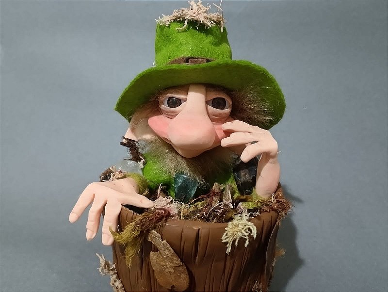 Duende Leprechaum Decorativo para Presente.