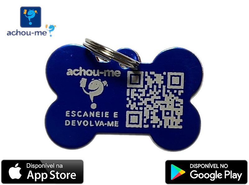 Pingente Pet "Achou-me?" - Osso Azul