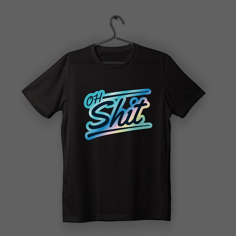 Camiseta Preta Estampada -OhShit