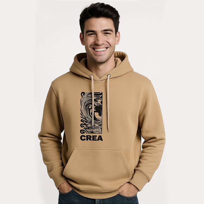 Blusa de Moletom com Capuz e Bolso Canguru